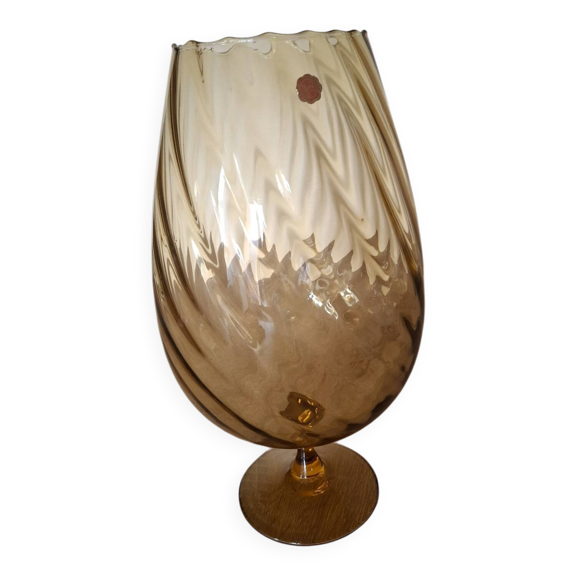 Empoli glass coupe vase