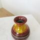 Vintage Scheurich Fat Lava Vase: West German Red & Yellow Pottery