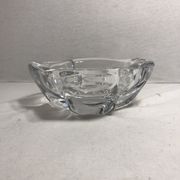 Former grand model Daum crystal ashtray signed France vintage