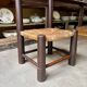 Chaise basse George Robert en bois et paille n°1