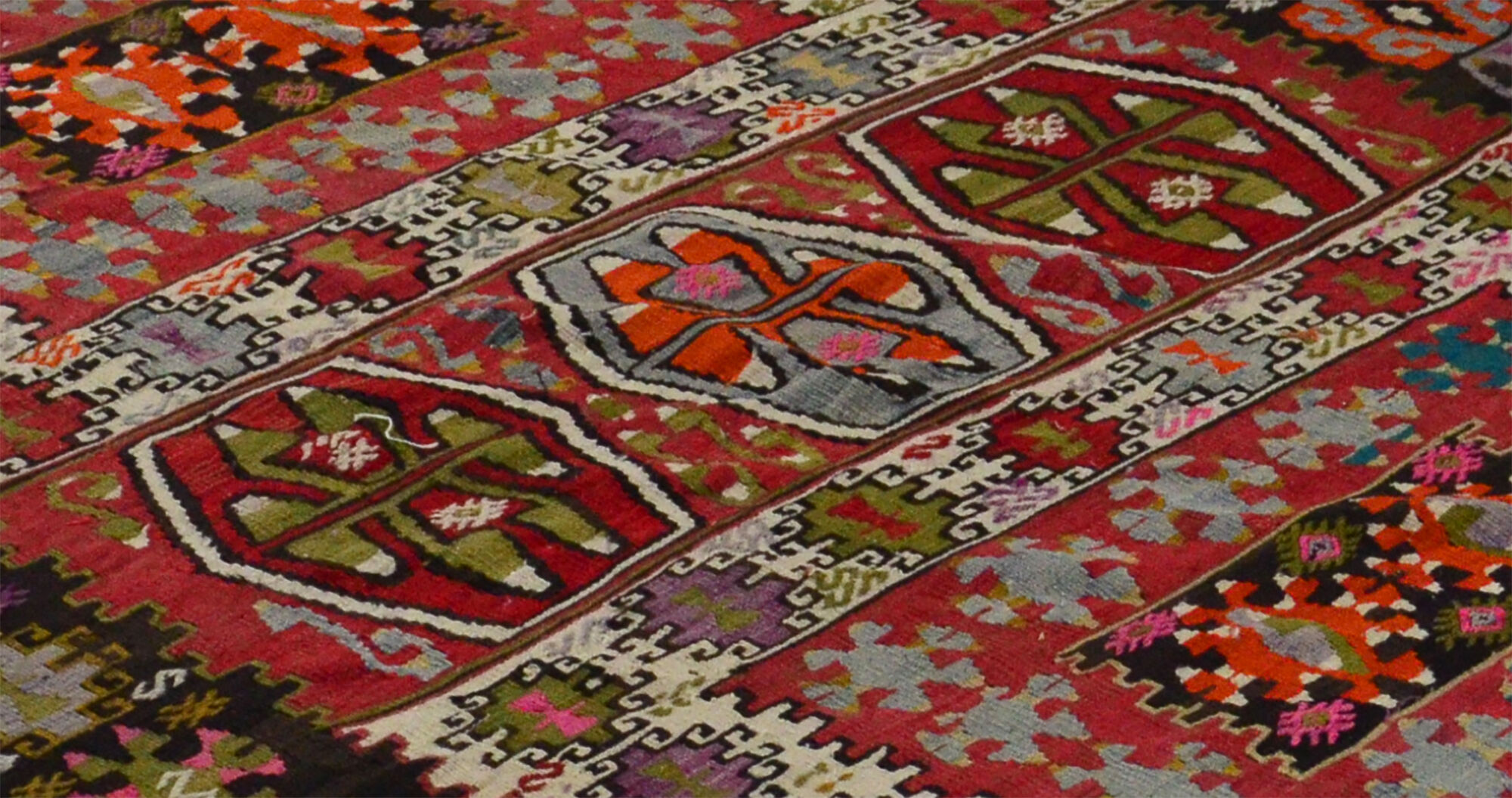 Anatolian handmade kilim rug 296 cm x 168 cm