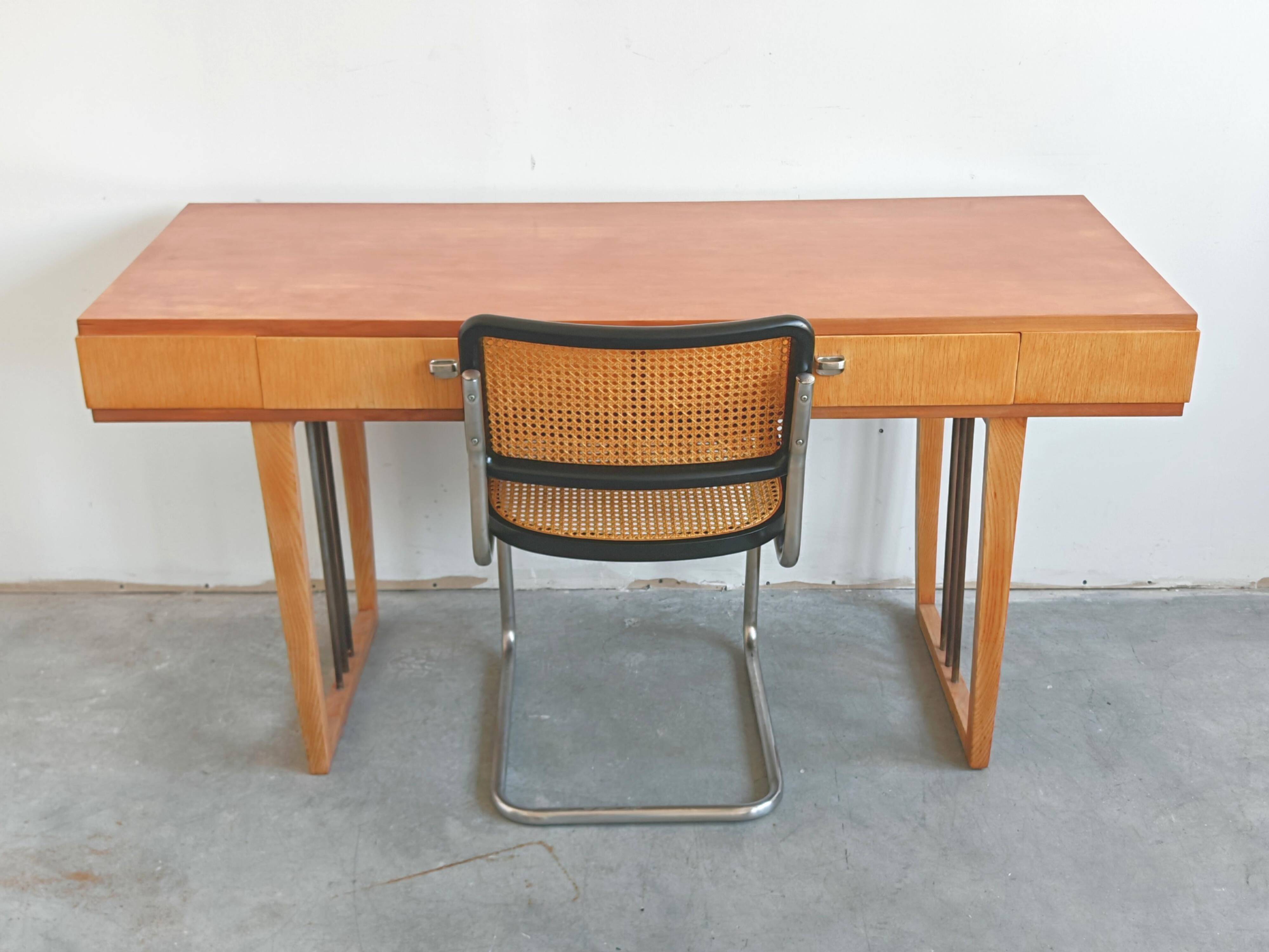 Mid Century Modern desk in ash and cherry, 1960s