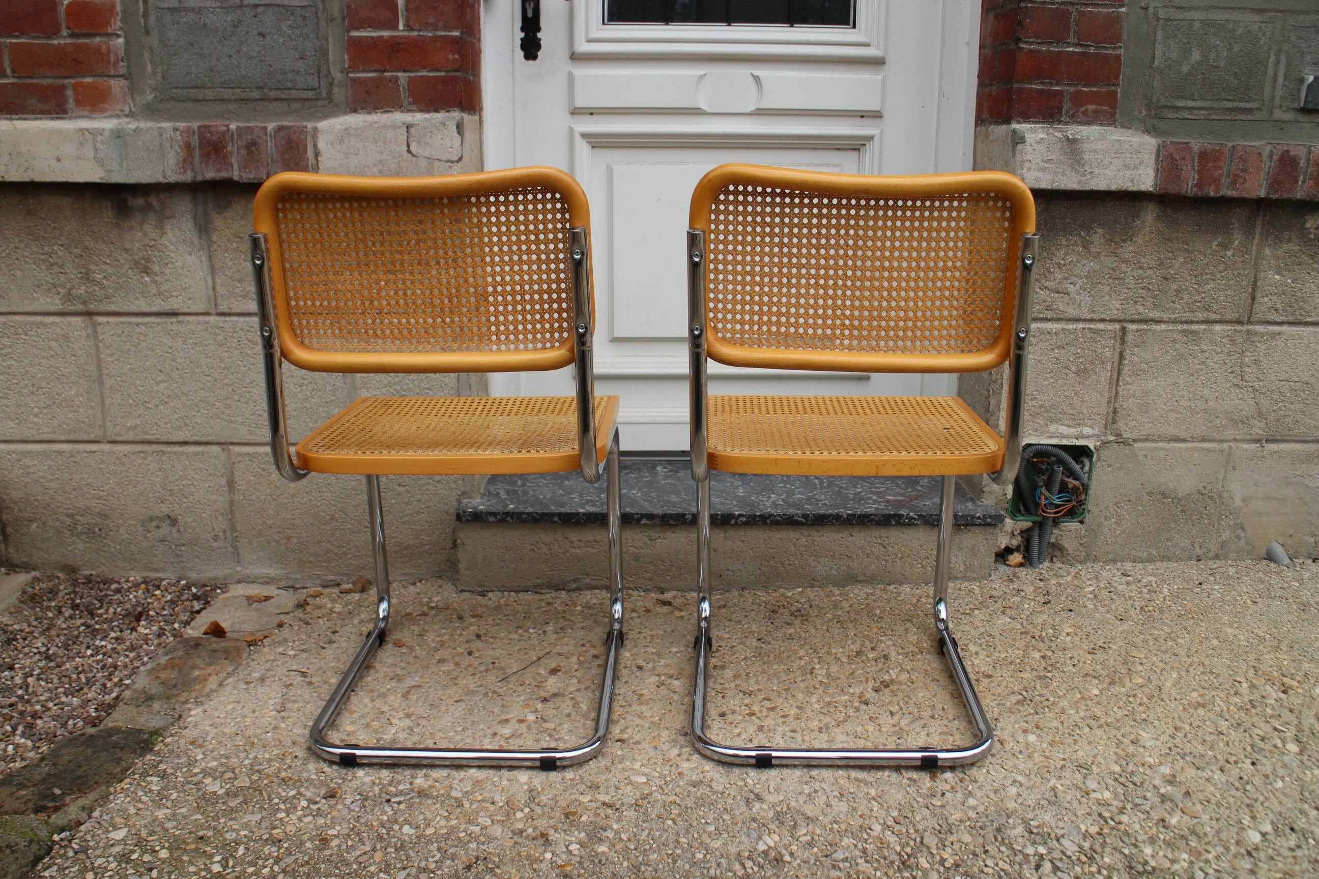 paire de chaises cannées  Breuer cesca B32