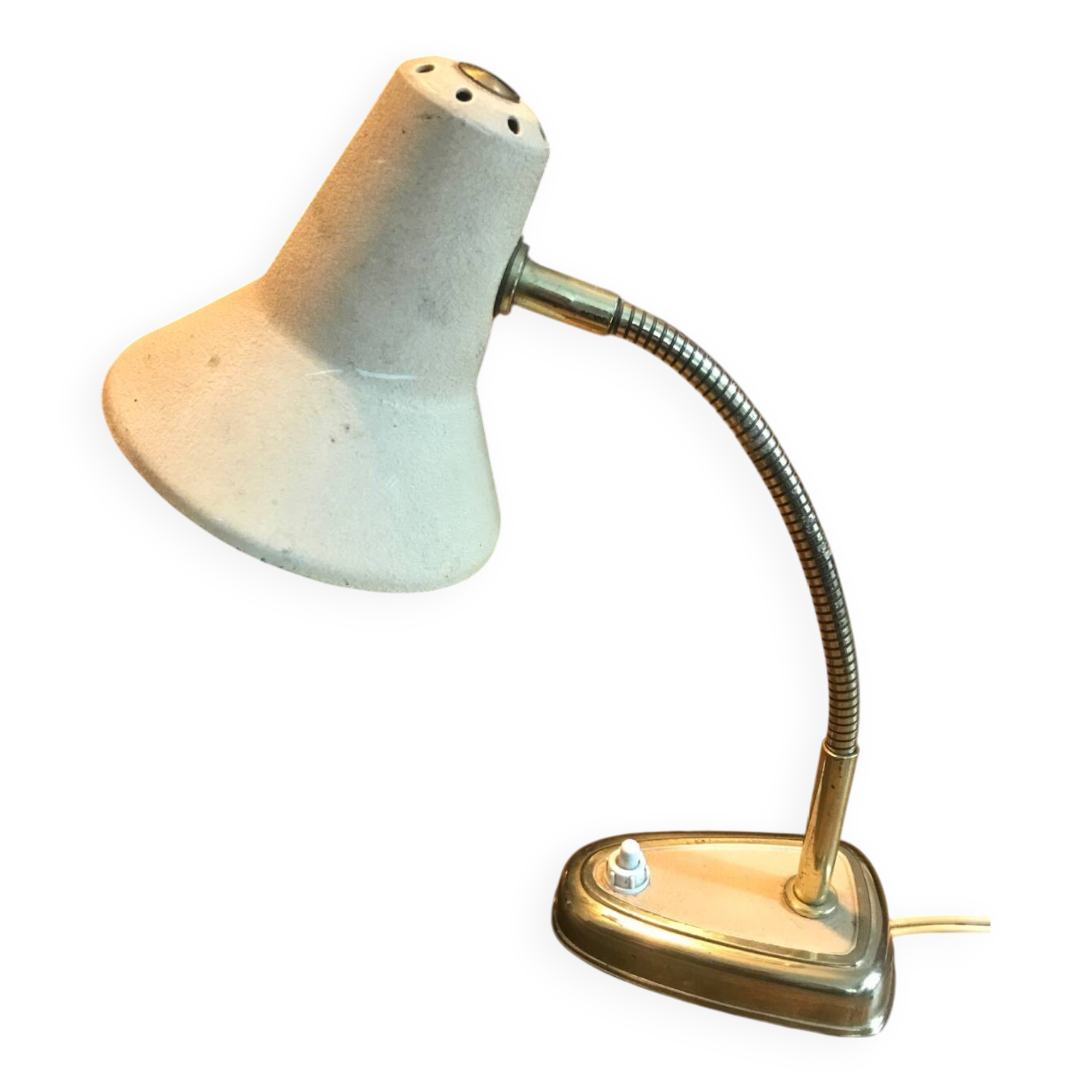 Small metal desk lamp from the 50s