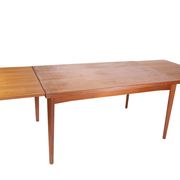 Table à manger en teck avec rallonges, de design danois, années 1960