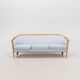 Vintage Scandinavian 3-seater sofa in walnut, Bertil Fridhagen, stamped Bröderna Anderssons.