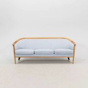 Vintage Scandinavian 3-seater sofa in walnut, Bertil Fridhagen, stamped Bröderna Anderssons.