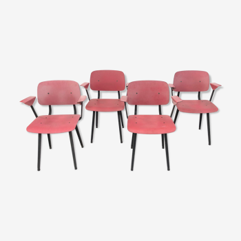 Lot of 4 chairs Friso Kramer model Revolt