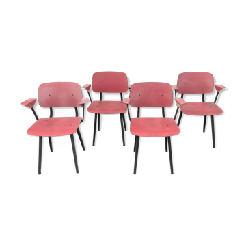 Lot of 4 chairs Friso Kramer model Revolt