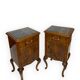 Tables de chevet italiennes en noyer, années 1930/1940