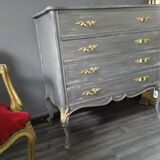 Patinated chest of drawers Louis XV style