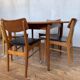 Round table in teak with vintage butterfly extension from the 1960s