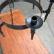 Vintage brutalist wrought iron candle holder by Boltze, 1970s.