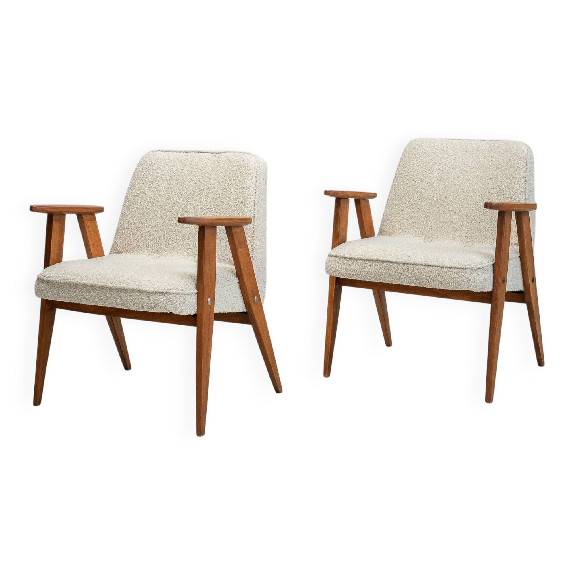 Fauteuils Chierowski 366 vintage restaurés, style moderne du milieu du siècle, lot de 2