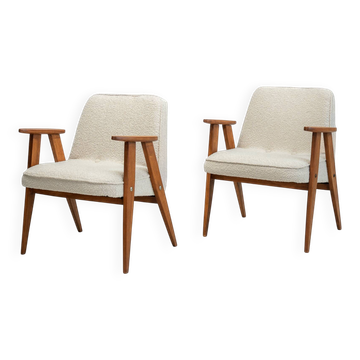 Fauteuils Chierowski 366 vintage restaurés, style moderne du milieu du siècle, lot de 2