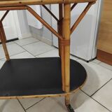 Desserte en rotin vintage