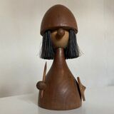 Viking doll by Kay Bojesen for Laurids Lonborg, teak Denmark 1950