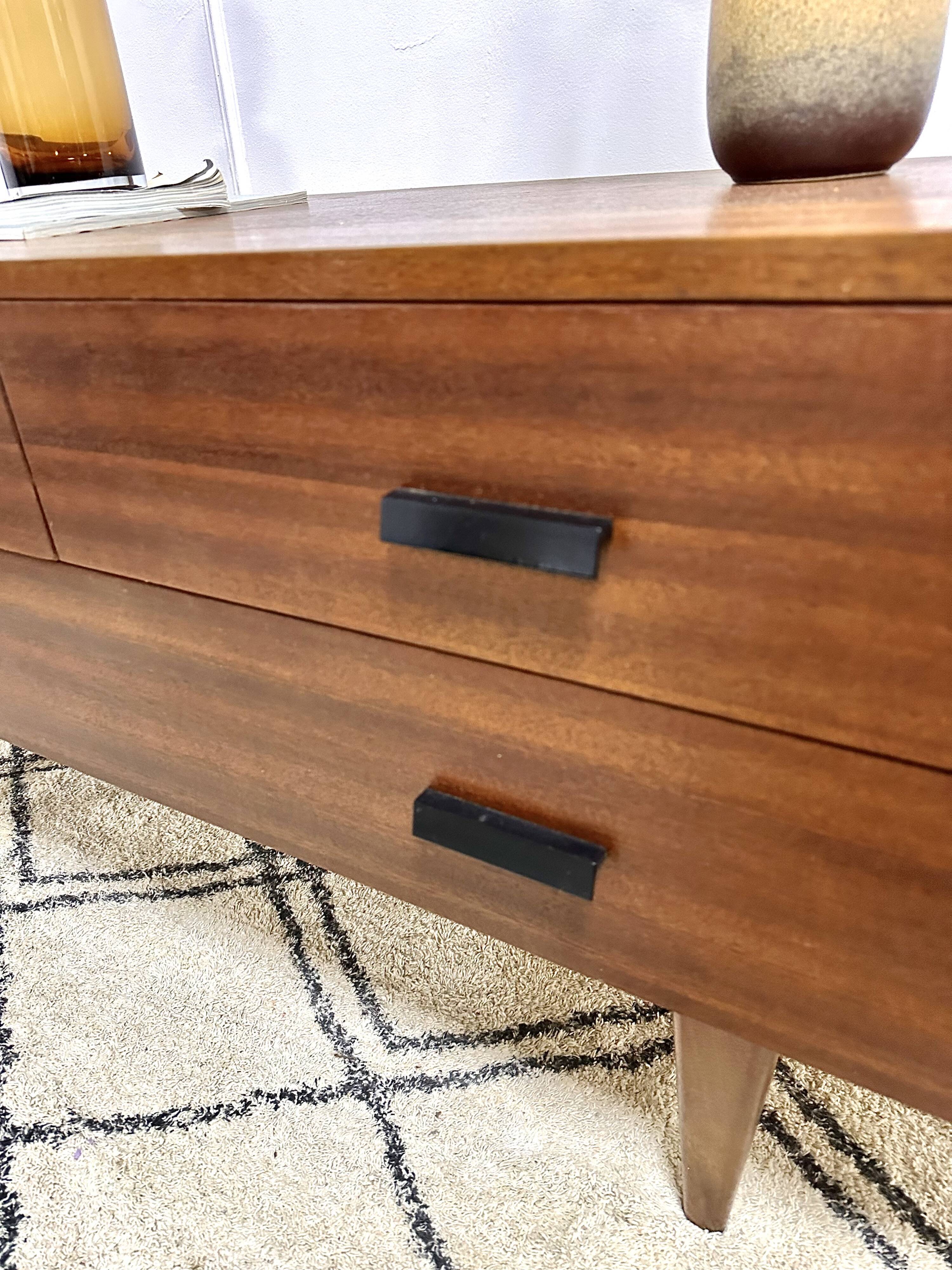 Low Scandinavian teak row