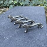 4 silver lion knife holders