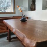 Brutalist elm farm table 60s