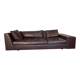 CINNA Brown leather sofa 4 seats Exclusive model Didier Gomez