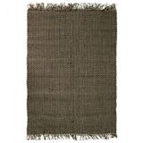 Carpet in jute and black cotton 190 x 290 cm