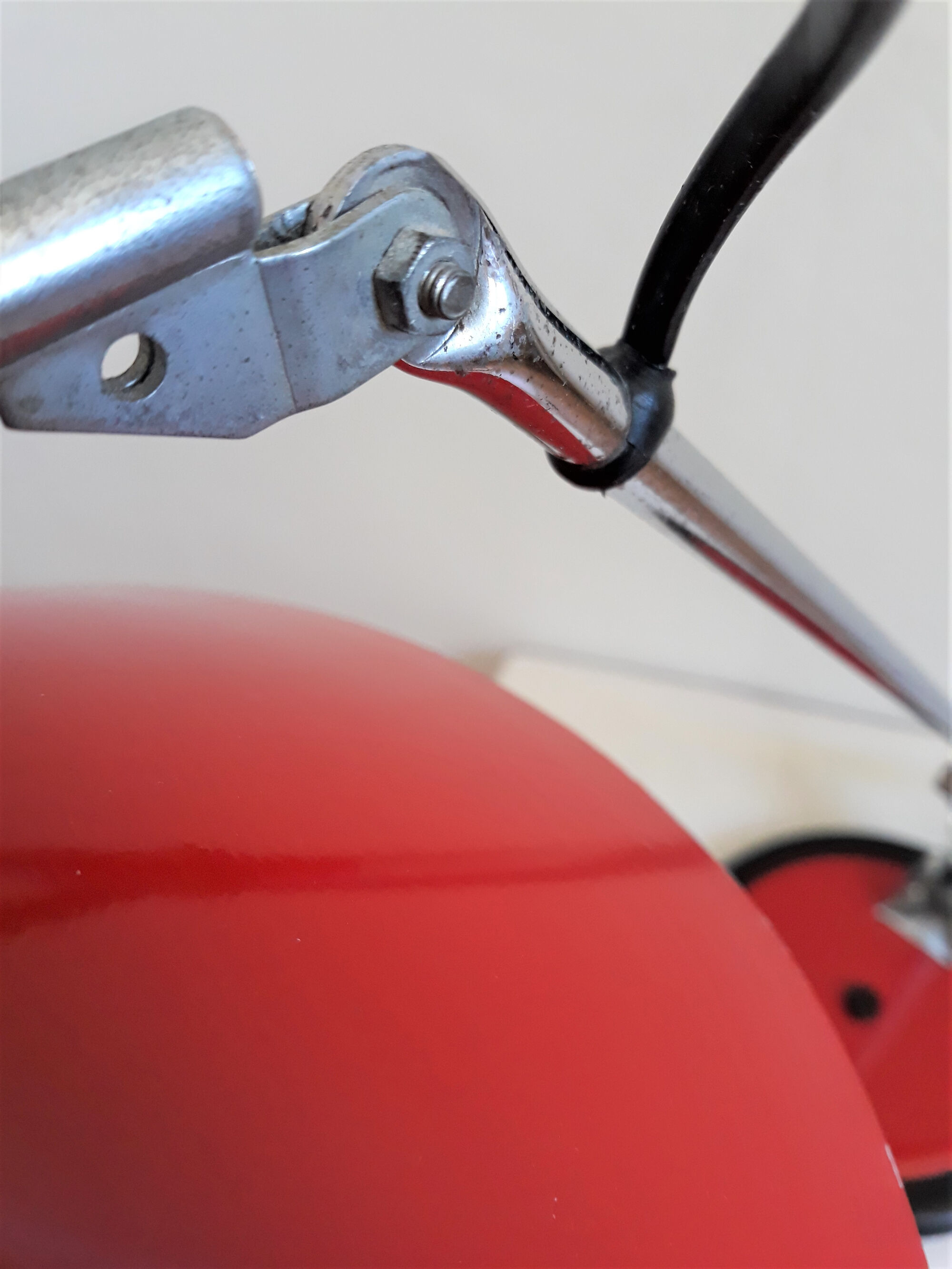 Large vintage lamp Aluminor Rouge