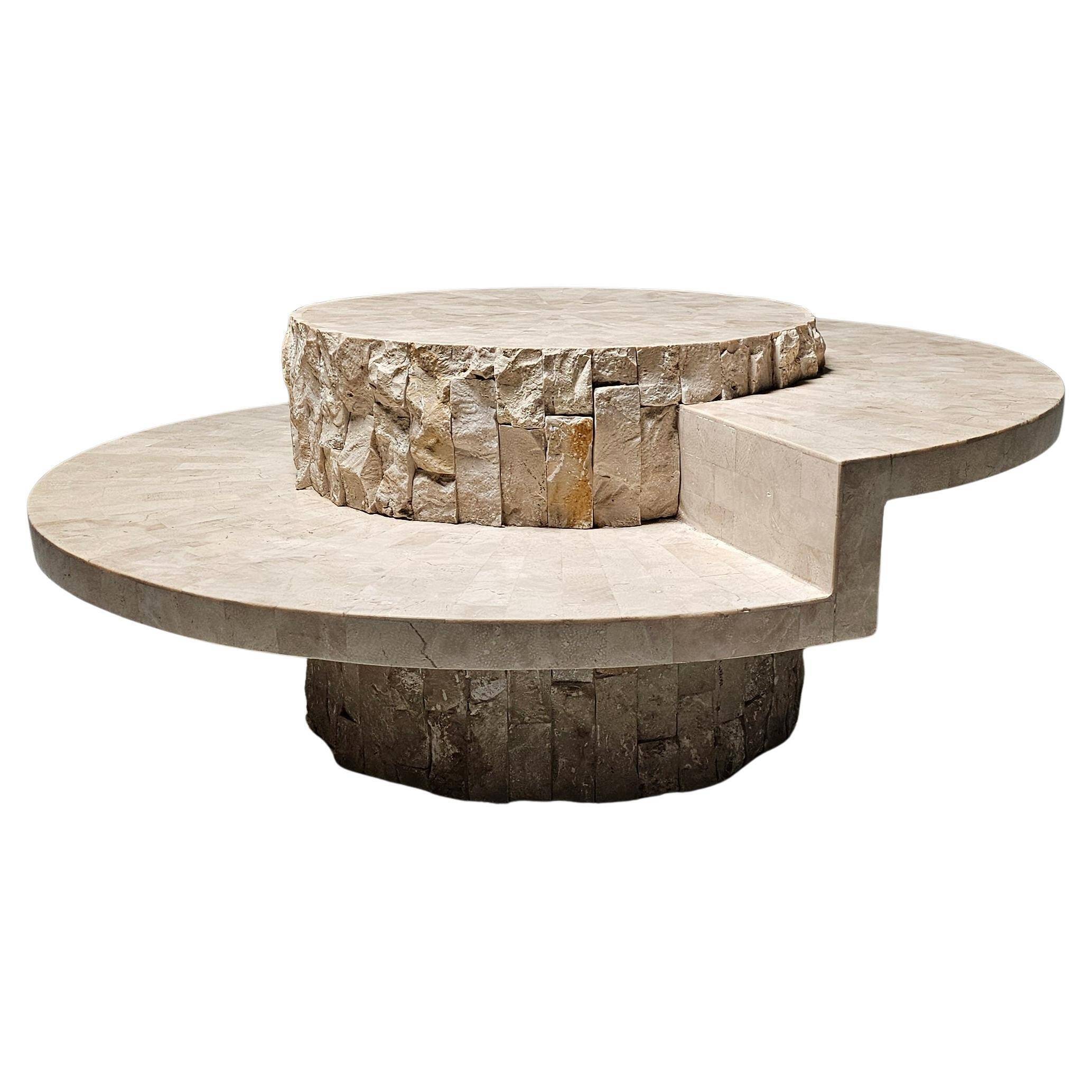 Mactan stone coffee table by Magnussen Ponte, 1980s