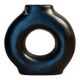 Small textured matte black Tafoukt vase