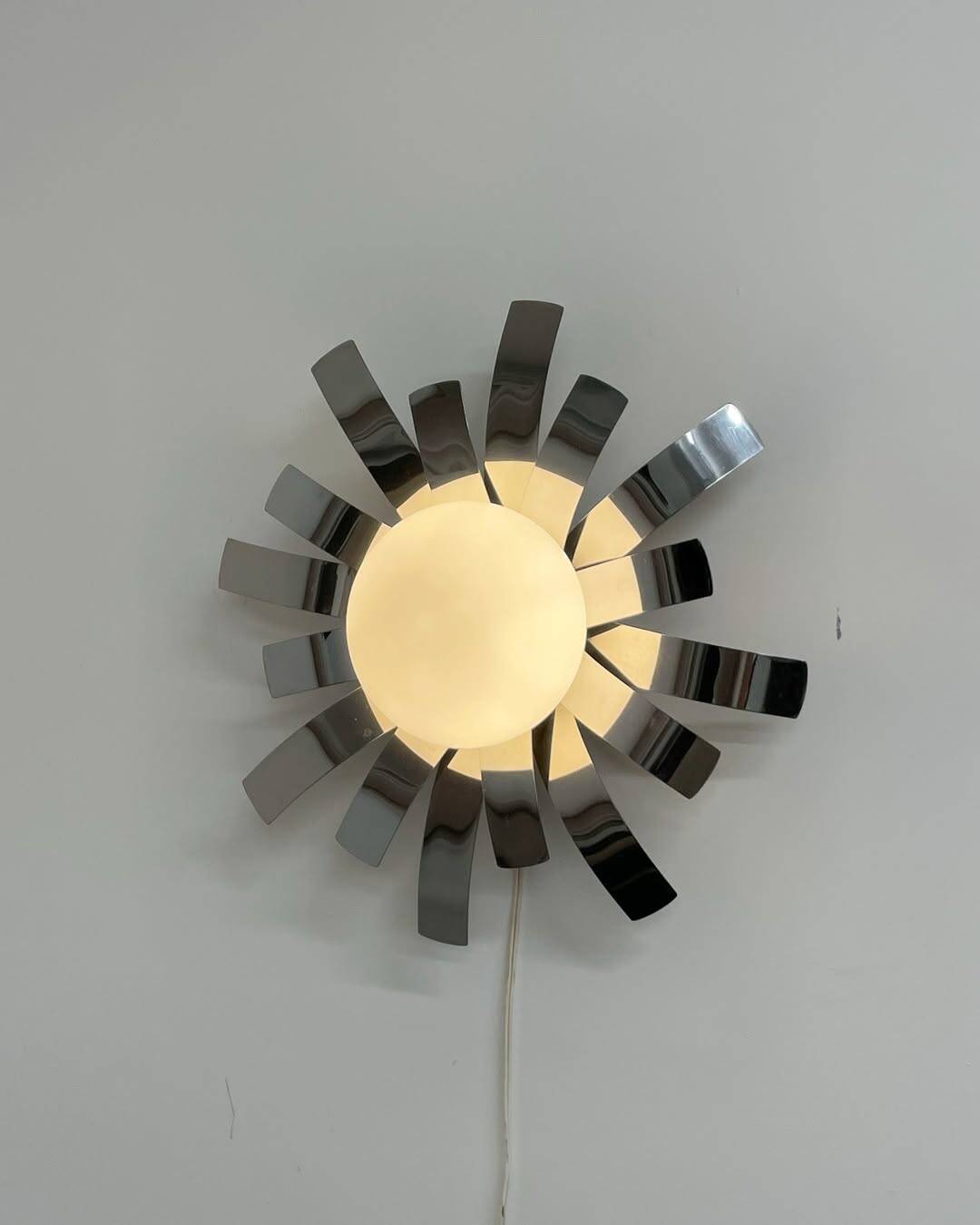 Chrome Sun Wall Light