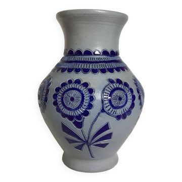 Stoneware flower vase by Jules Jacquemart, Belgium.