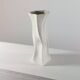 Vintage organic biscuit porcelain vase from the mid-century by Sgrafo Modern.