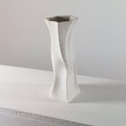 Vintage organic biscuit porcelain vase from the mid-century by Sgrafo Modern.