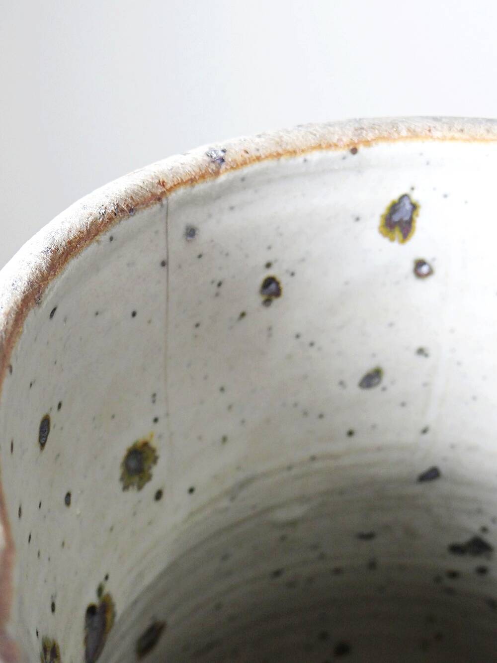 Large antique stoneware jug from Puisaye, pyritic, late 19th century.