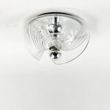 1/2 XL Mid-Century Space Age Wave Glass Ceiling Lights by Koch & Lowy, 70s