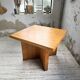 Square modernist table made of solid pine from the 1950s.
