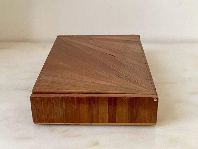 Art Deco straw marquetry box