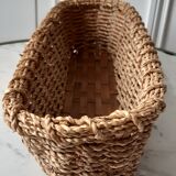 Wicker basket and sea rush 60s-70s