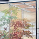 Two-panel screen with a decoration of plants and birds, Japan.