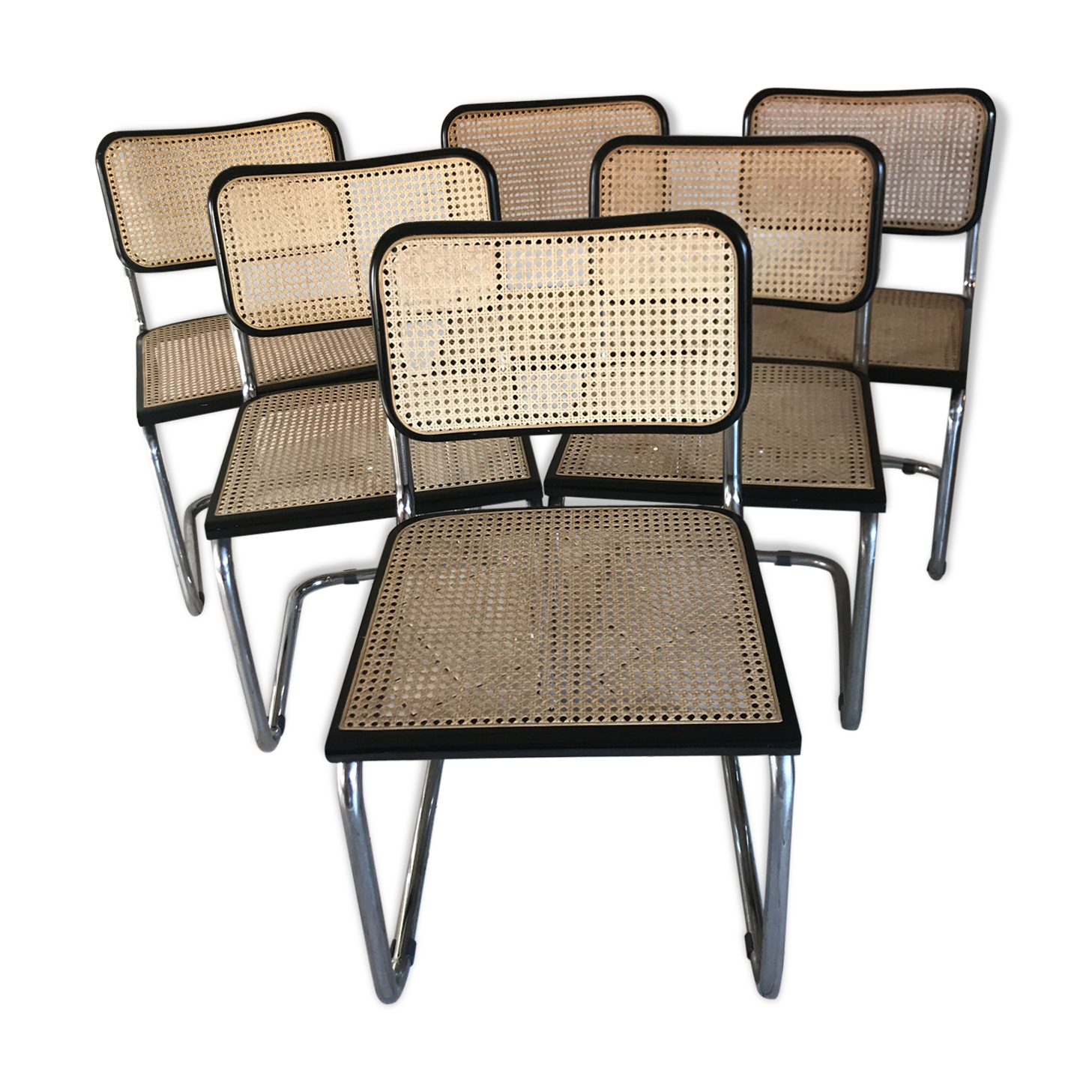 Set of 6 chairs Marcel Breuer cesca model b32