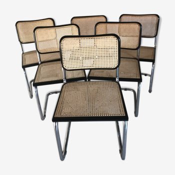 Suite de 6 chaises Marcel Breuer modele cesca b32