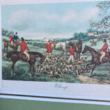 Old drawing frame - Hunting hounds