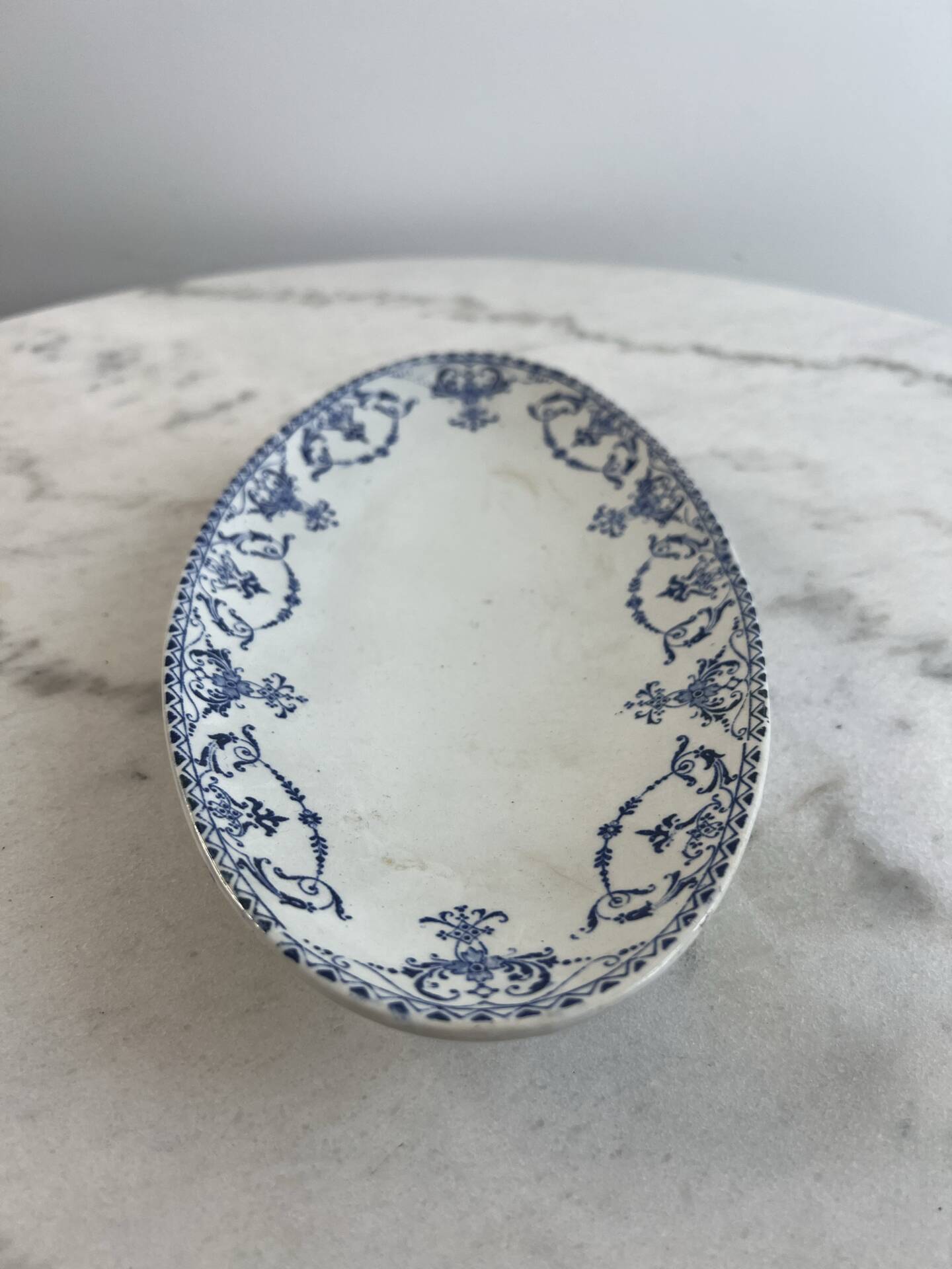Set of 2 oval dishes Lunéville KG — Moustiers Collection, Earthenware