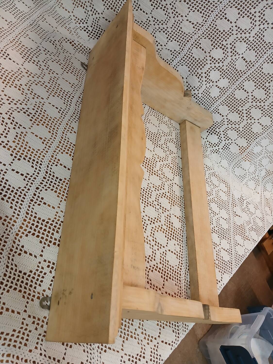 Antique solid wood wall shelf
