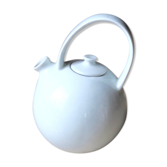 Théière en porcelaine de virebent, design jacques laroussinie, années 70