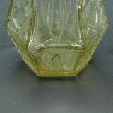 Duo of moulded and bubbled smoked glass vases - Modernism