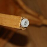 Set of 8 classic Baumann chairs 1950 light beech