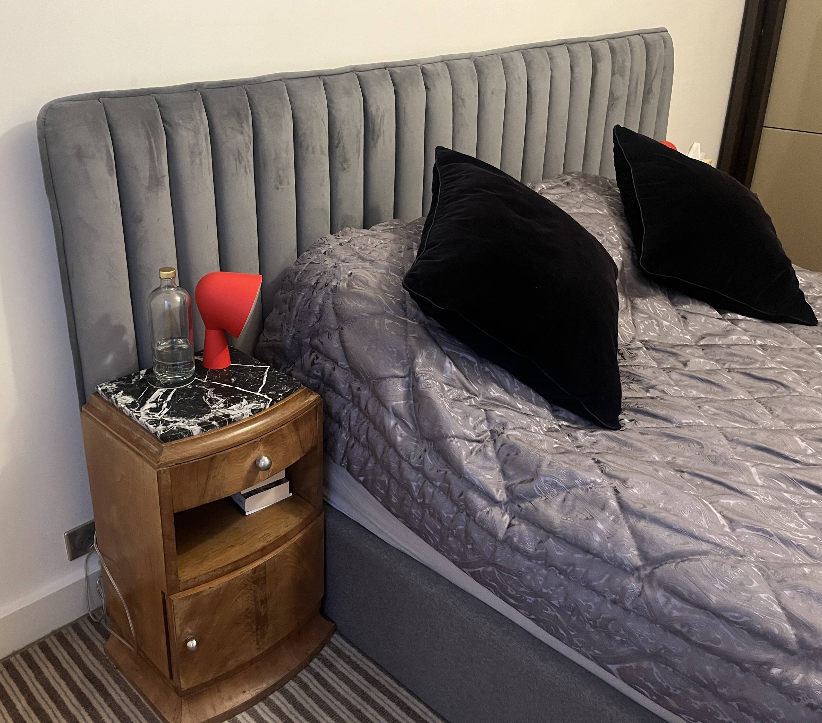 Habitat grey boudoir headboard 244 x 120 cm