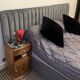 Habitat grey boudoir headboard 244 x 120 cm