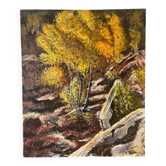 Fontainebleau Forest, signed R. Vacher